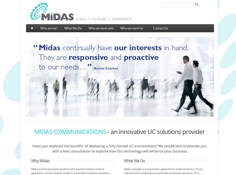 Midas Communications Website